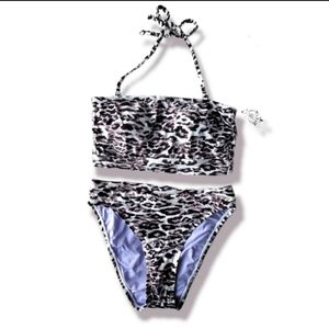 🆕️ BECCA Cheetah Animal Print Jungle 2 Piece Bikini Small Swimwear NWT